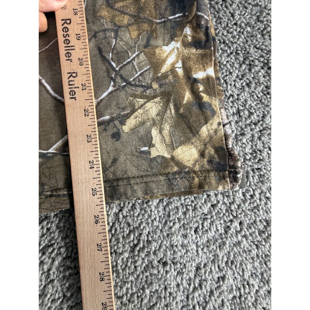 Realtree Camo Shirt Mens Extra Large Brown Xtra Hardwood Fall Short Sleeve - Picture 5 of 7